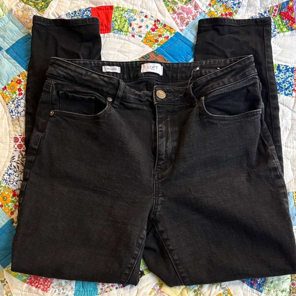 LOFT Women's Black Skinny Jeans